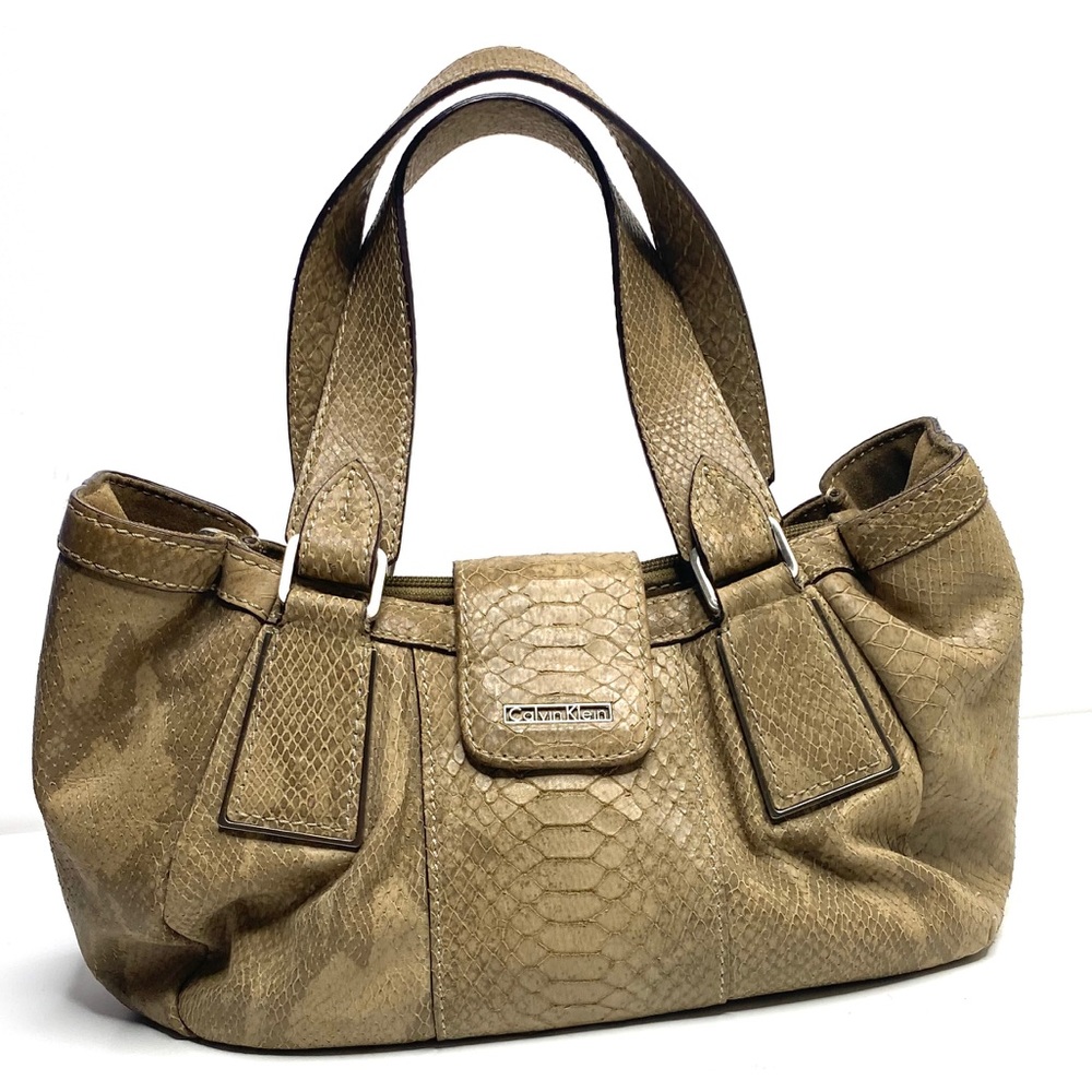 Calvin Klein Leather Embossed Snakeskin Bag - Picture 4 of 12